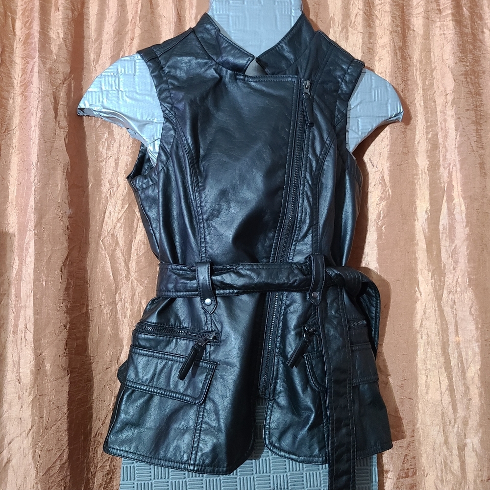 Faux Leather Vest